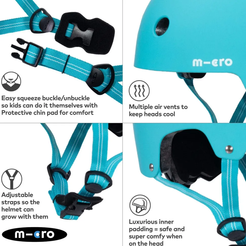 Micro Aqua Matt Helmet Medium (55-58Cm)