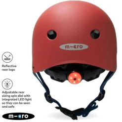 Micro Red Matt Helmet Medium (55-58Cm)