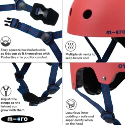 Micro Red Matt Helmet Medium (55-58Cm)