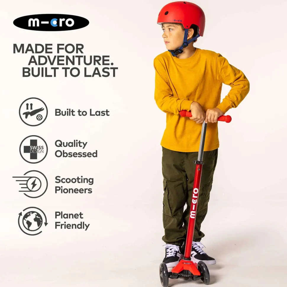 Micro Red Matt Helmet Medium (55-58Cm)