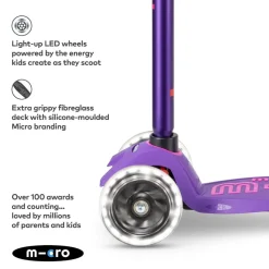 Micro Scooter Maxi Deluxe LED Purple