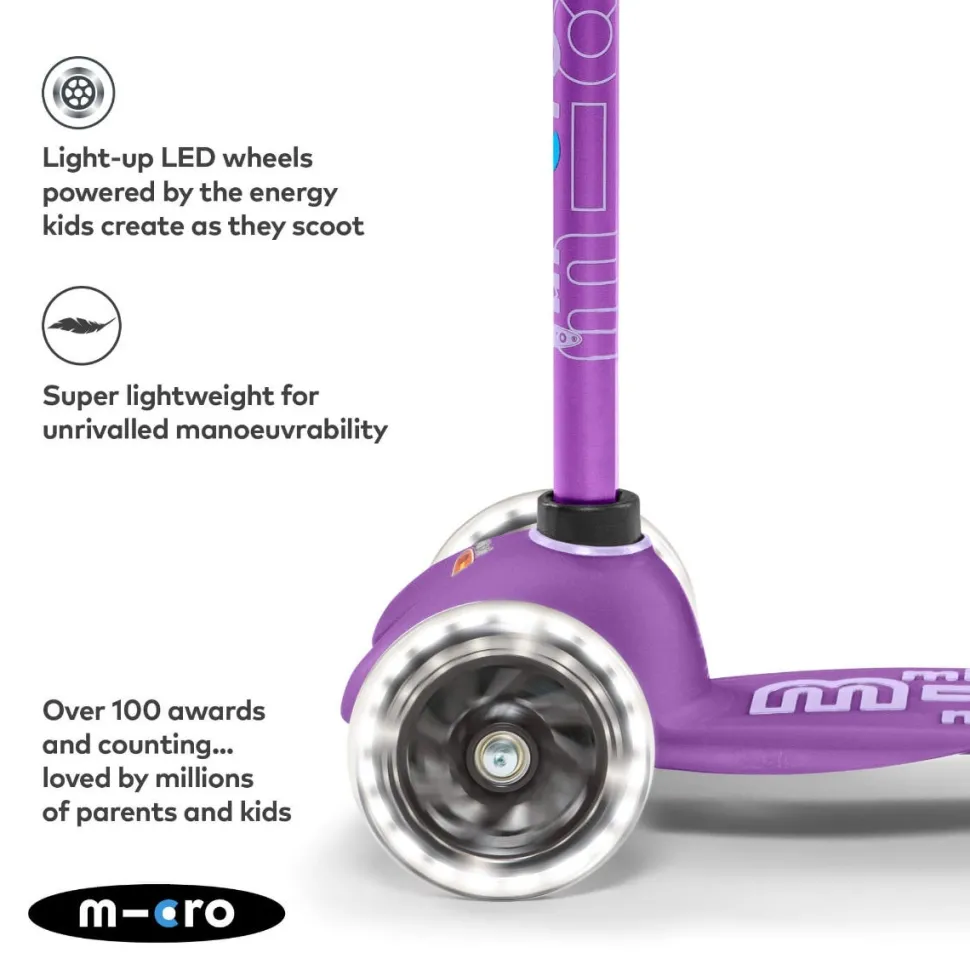 Mini Deluxe Led Scooter Purple