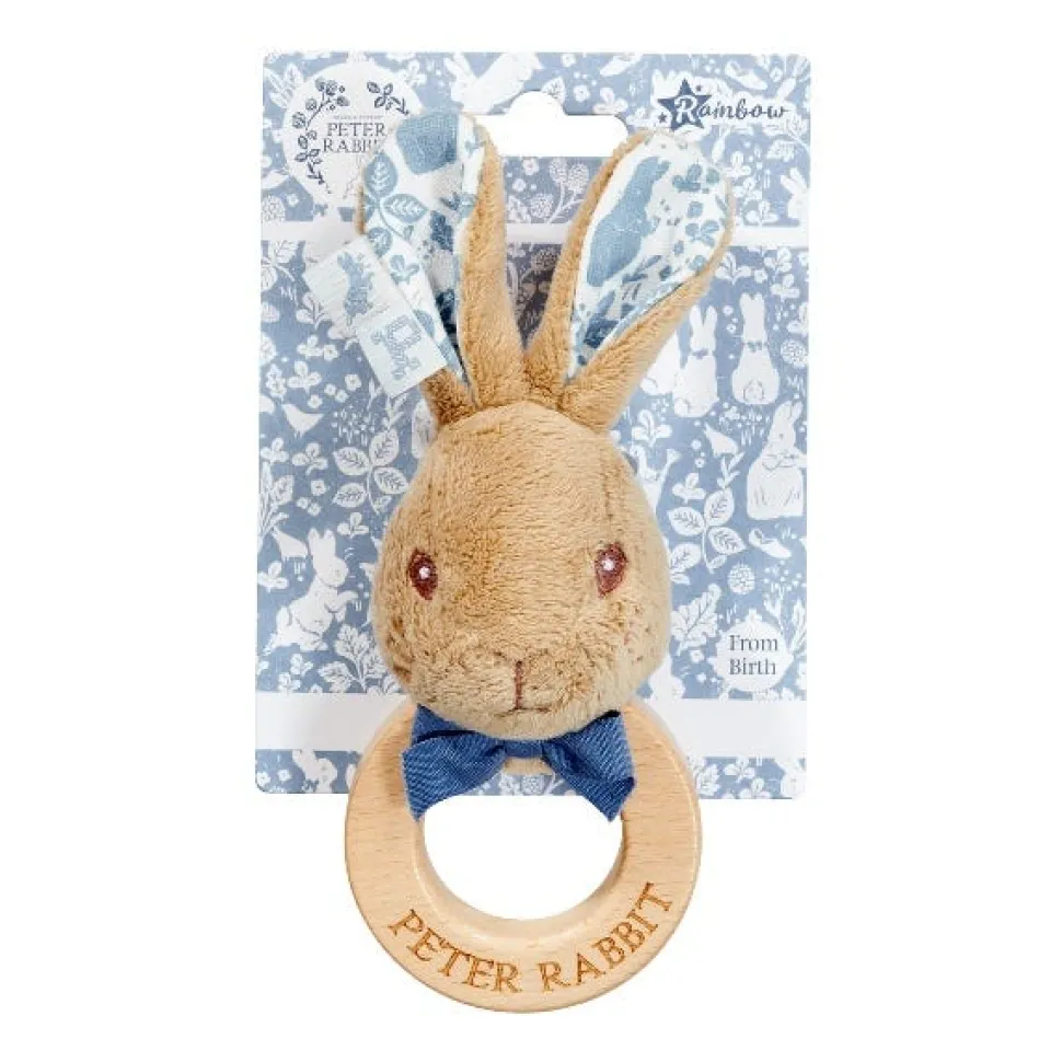 Peter Rabbit Signature Wooden Ring Rattle