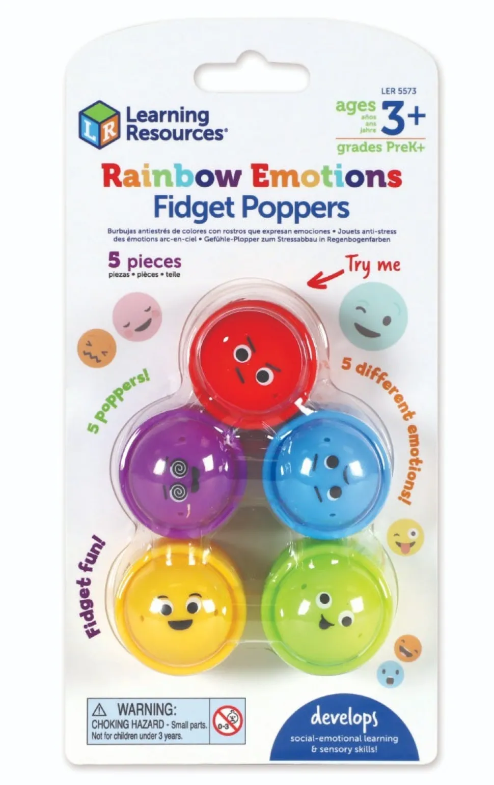 Rainbow Emotion Fidget Poppers