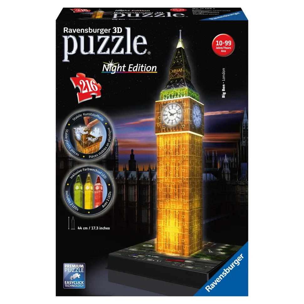Ravensburger Big Ben Night Edition 216 Piece 3D Puzzle