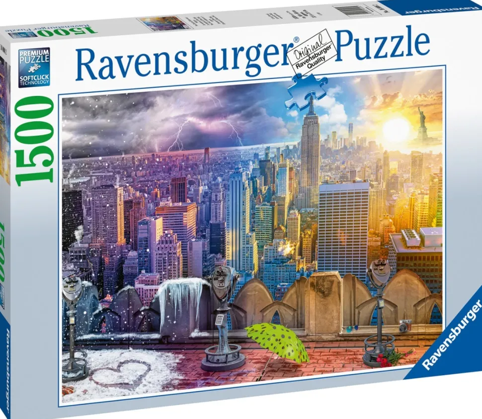 Ravensburger New York Summer And Winter 1500Pc Jigsaw Puzzle
