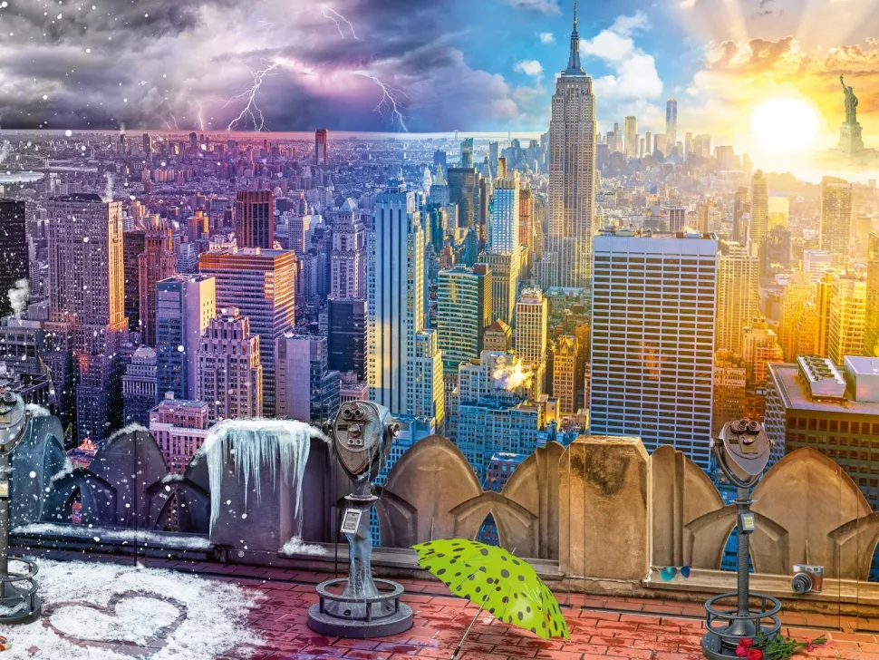Ravensburger New York Summer And Winter 1500Pc Jigsaw Puzzle
