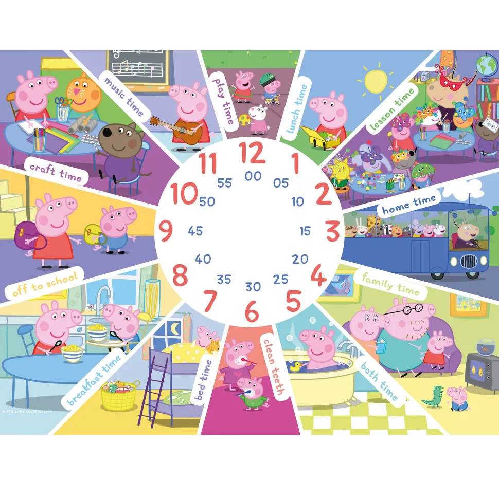 Ravensburger Peppa Pig Clock Puzzle 60 Piece Puzzle