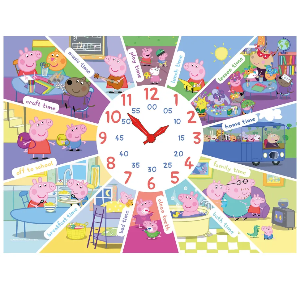 Ravensburger Peppa Pig Clock Puzzle 60 Piece Puzzle