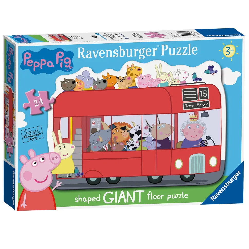 Ravensburger Peppa Pig London Bus 24 Piece Giant Puzzle