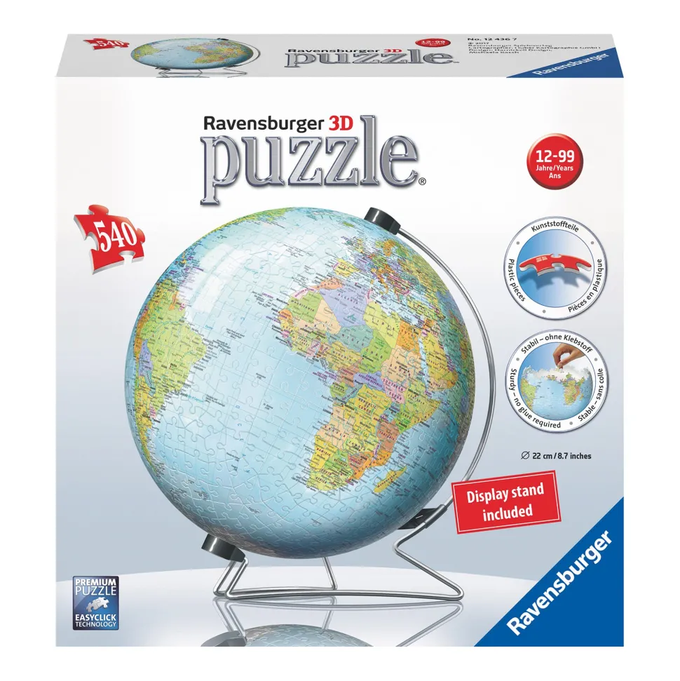 Ravensburger The World Globe 540 Piece 3D Puzzle