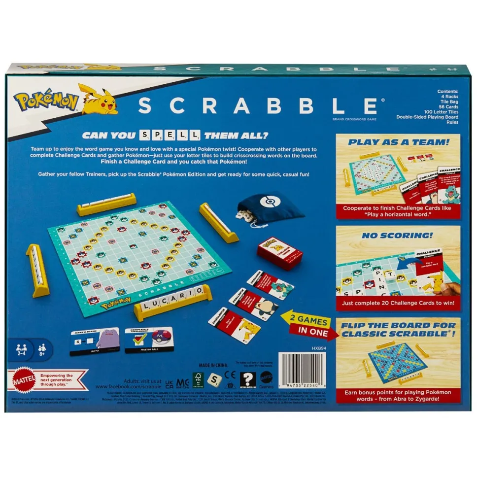 Scrabble Pokémon 2 Games in 1