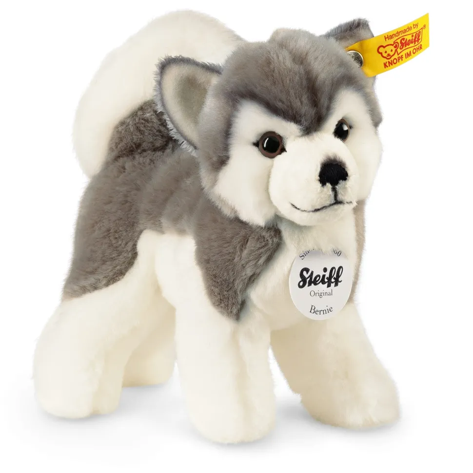 Steiff Grey & White Bernie Husky Soft Toy