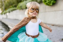 Super Duper Tutu, Cape And Mask Teal / Copper (4-6 years)